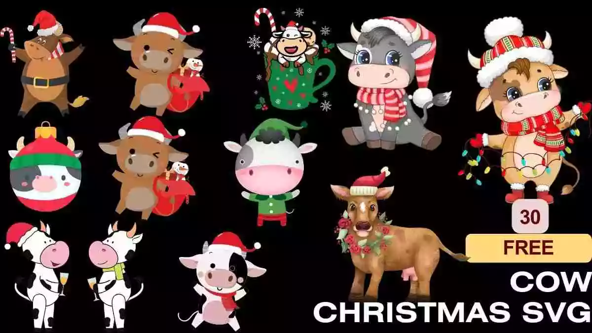 Cow Christmas SVG