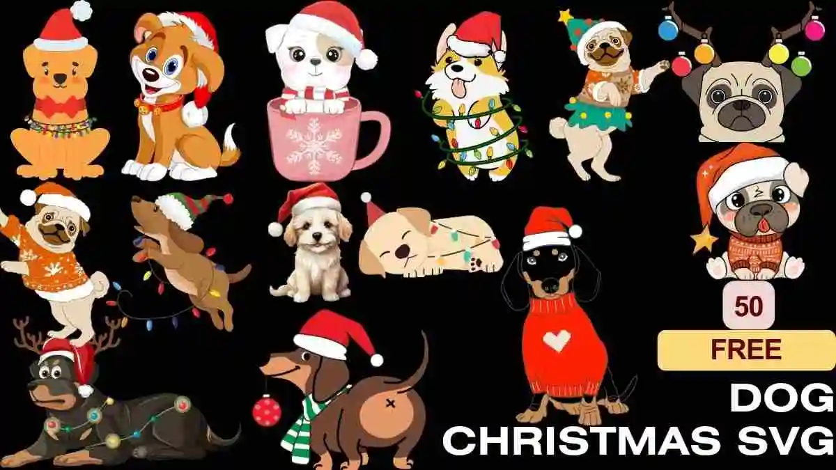 Dog Christmas SVG