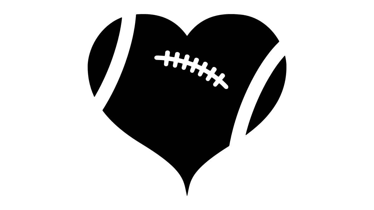 Heart Football SVG Free 